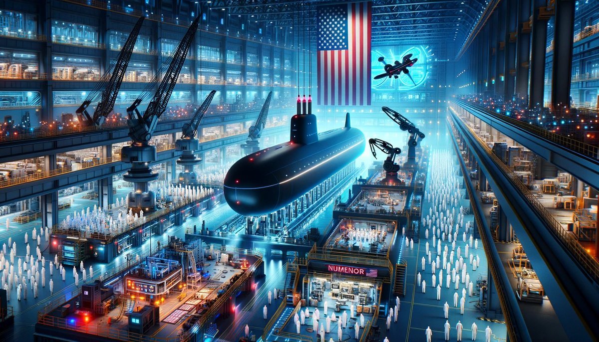 Very Hard Tech Business Idea: 

Nuclear sub shipyard

Call it Numenor

x.com/aphysicist/sta…