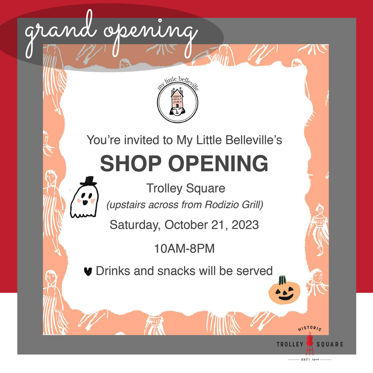 TrolleySquareUT's tweet image. We're thrilled to share that our newest store, My Little Belleville, is opening this Saturday, 10.21.

* Free giftbags for the first 20 customers!
* Clothing tattoos!
* Aura Photography!
* Exclusive locally made artisan pieces!

We can't wait.