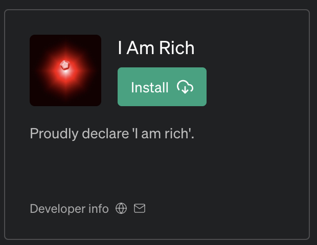 ebrinkster's tweet photo. lmao who approved this @OpenAI plugin. whoever wrote this you gave me a great laugh and some much needed tech nostalgia today. https://t.co/ey4hVhUgct