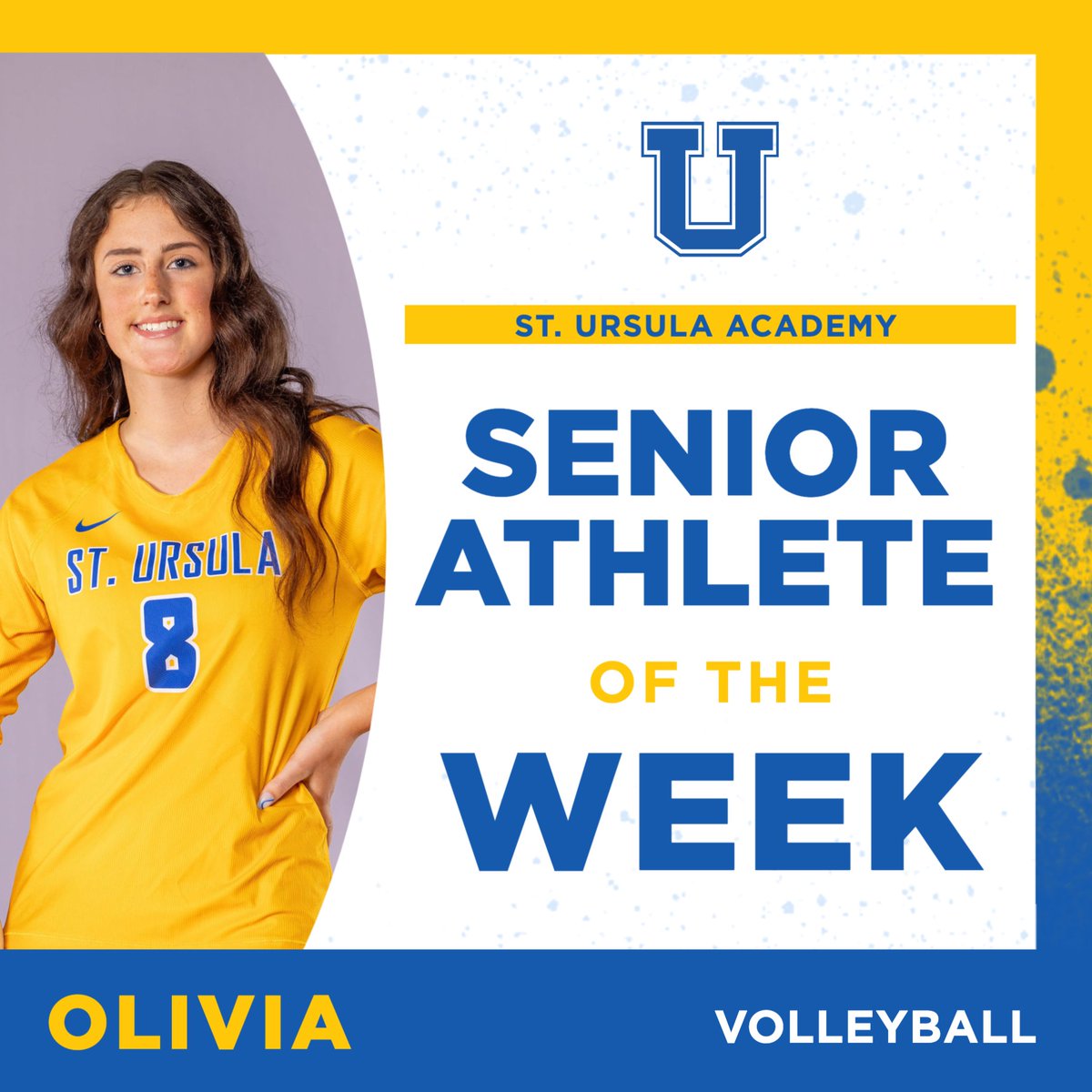 suaarrows's tweet image. Congratulations to our senior athlete of the week, Olivia!🏐