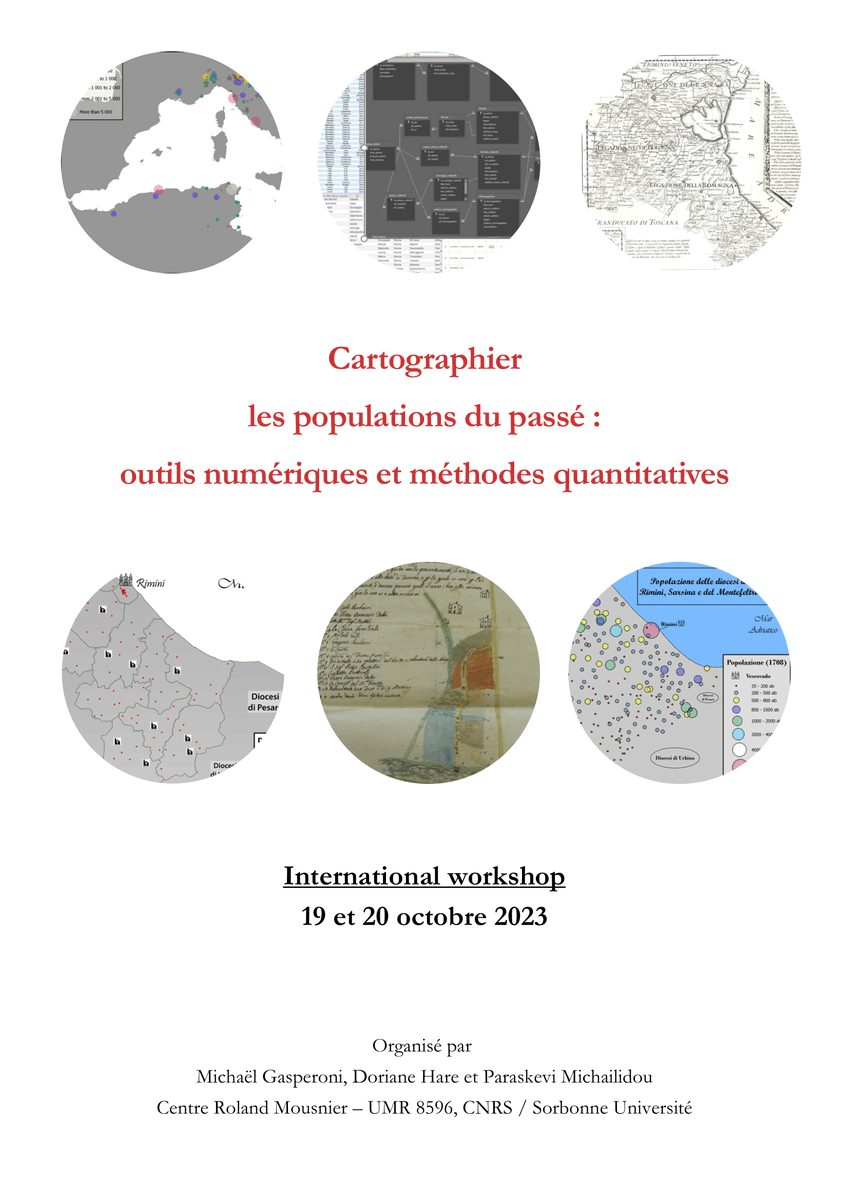CRM_sorbonne's tweet photo. 📅Les 19 et 20 octobre 2023, le CRM organise une journée d'étude sur "Cartographier les populations du passé : outils numériques et méthodes quantitatives". De beaux échanges en perspective entre projets de recherche français et italiens ! 🗺️📜
#DH #GIS https://t.co/TH1JNolekG