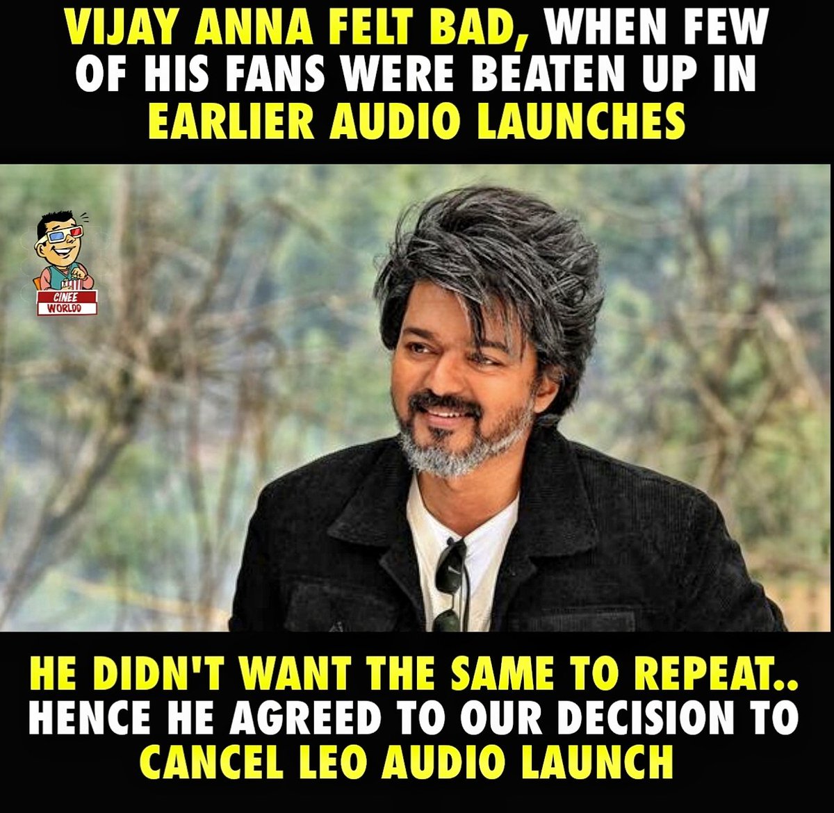 #LokeshKanagaraj Explains The Reason for cancellation of #LeoAudioLaunch !!

#Vijay #ThalapathyVijay #LeoFilm #LeoTelugu #Cinee_Worldd