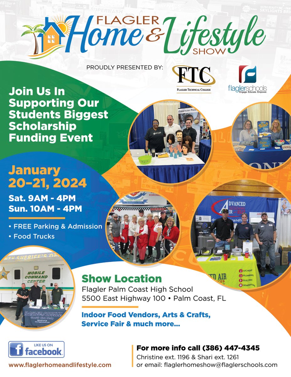 Join us for our biggest scholarship event of the year this January! Don't miss our Home &amp; Lifestyle Show, where we're turning the path to education into a reality. 
Become a sponsor or vendor and help pave the way. Limited spots available – Secure yours today!
 #flaglercounty