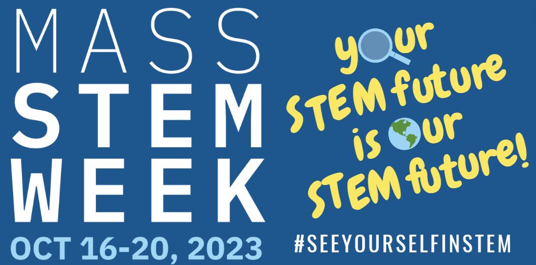 It’s going to be tough to beat the first two days of #MassSTEMWeek – but we are ready for day 3! We hope the message is sinking in with young people across the Commonwealth – that #YourSTEMFutureIsOurSTEMFuture, which is why we need you to #SeeYourselfInSTEM.