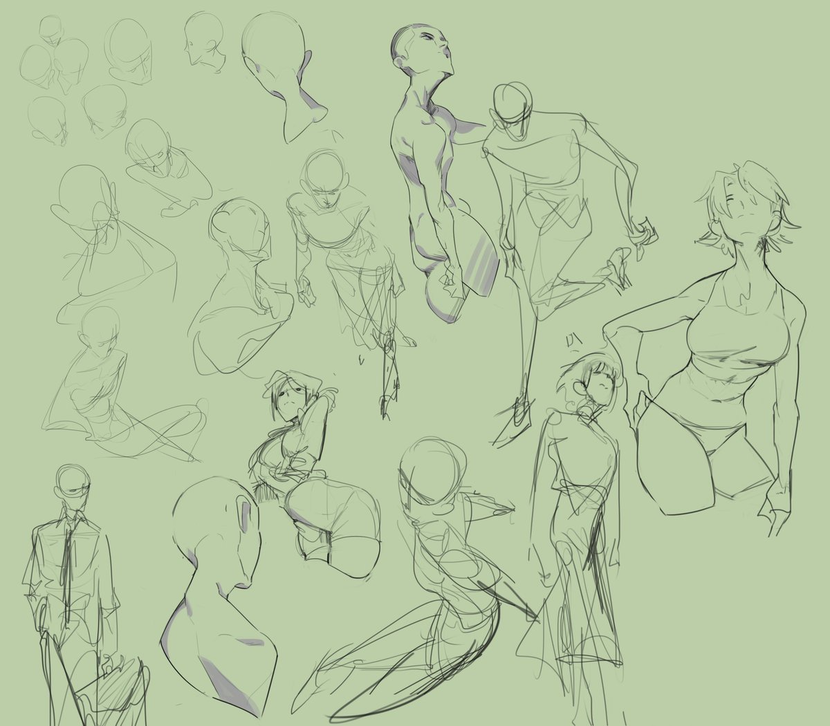 Random sketches I usually share on Patreon 