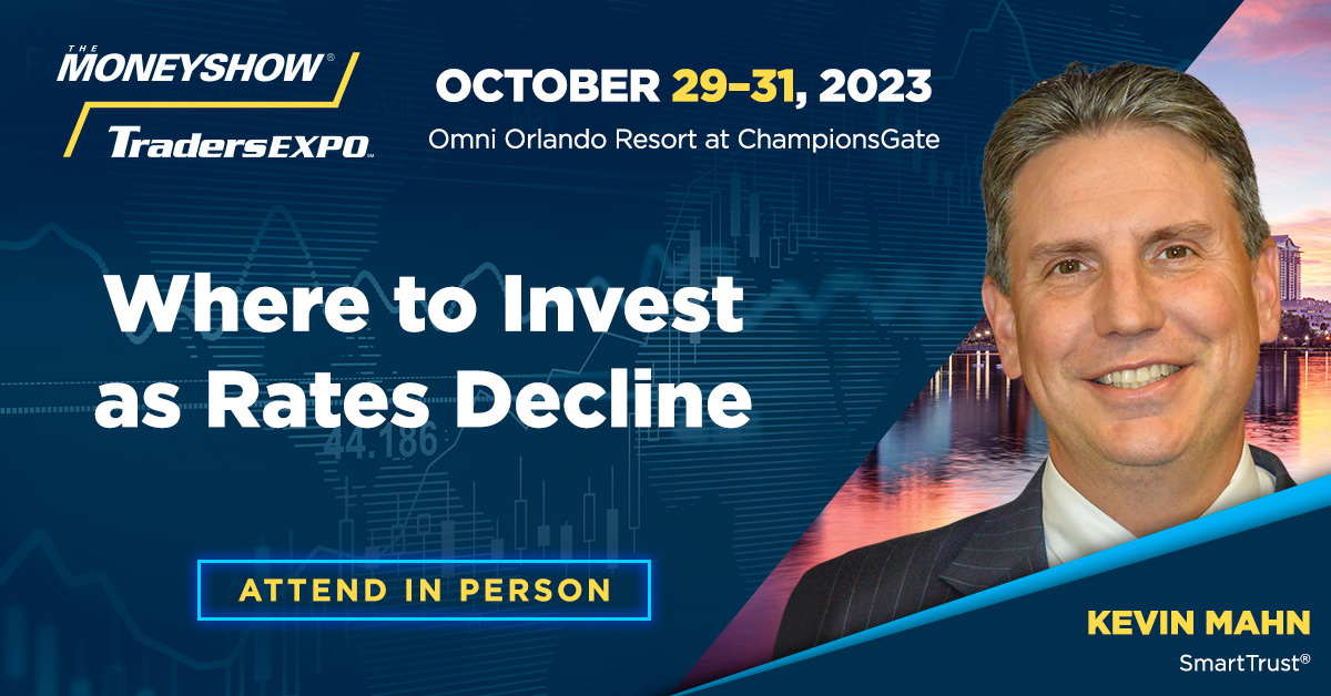 There is only one week left until SmartTrust® CIO Kevin Mahn talks about 'Where to Invest as Rates Decline' at this year's MoneyShow/Traders Expo at the Omni in Orlando on October 29-31. We hope you can join him by registering HERE! ow.ly/14GI50PMWSx