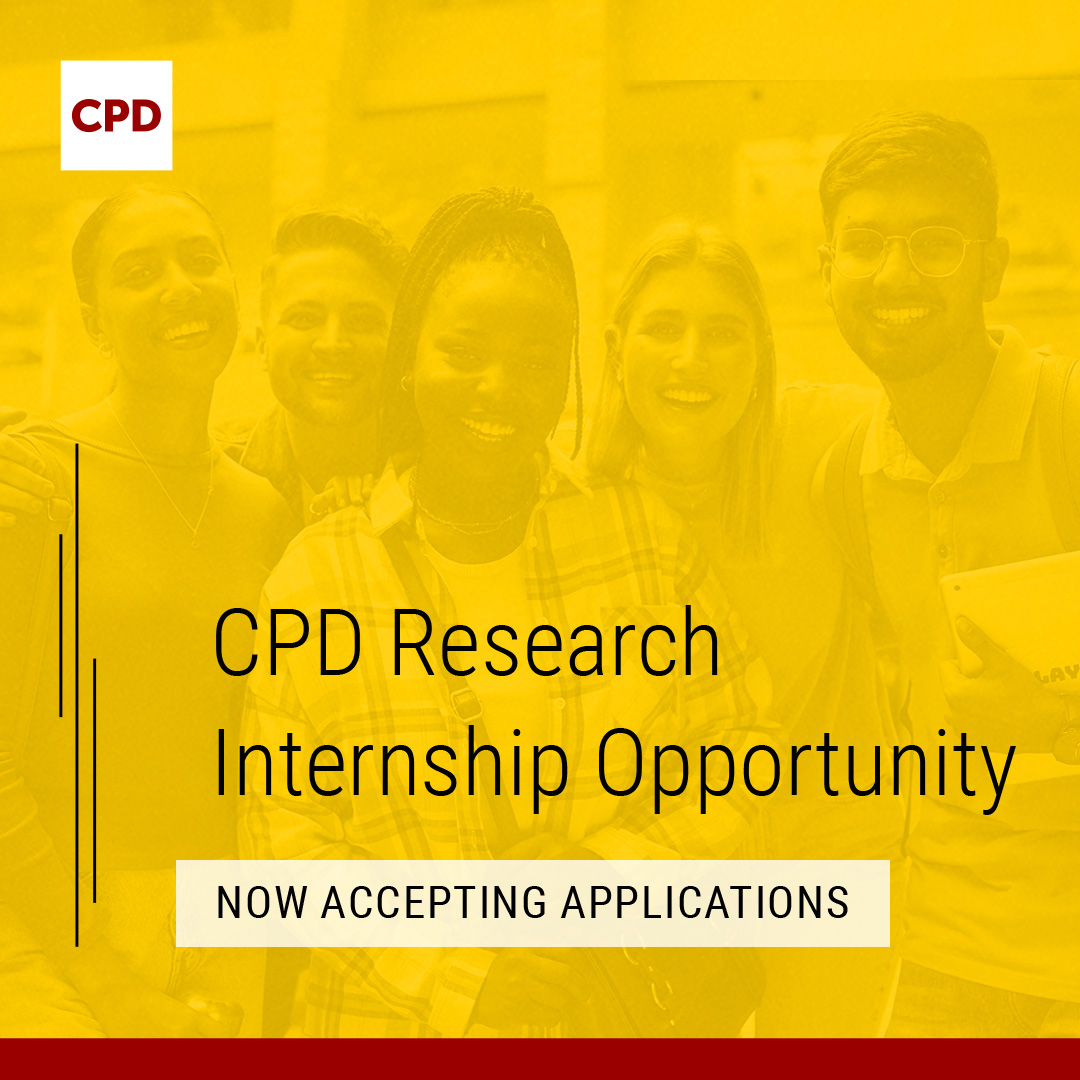 📚 Applications now open for our CPD Research Internship! 

Interested in learning more about this opportunity, visit bit.ly/3Qkls27.

#USCCPD #Internship #ResearchInternship #USC