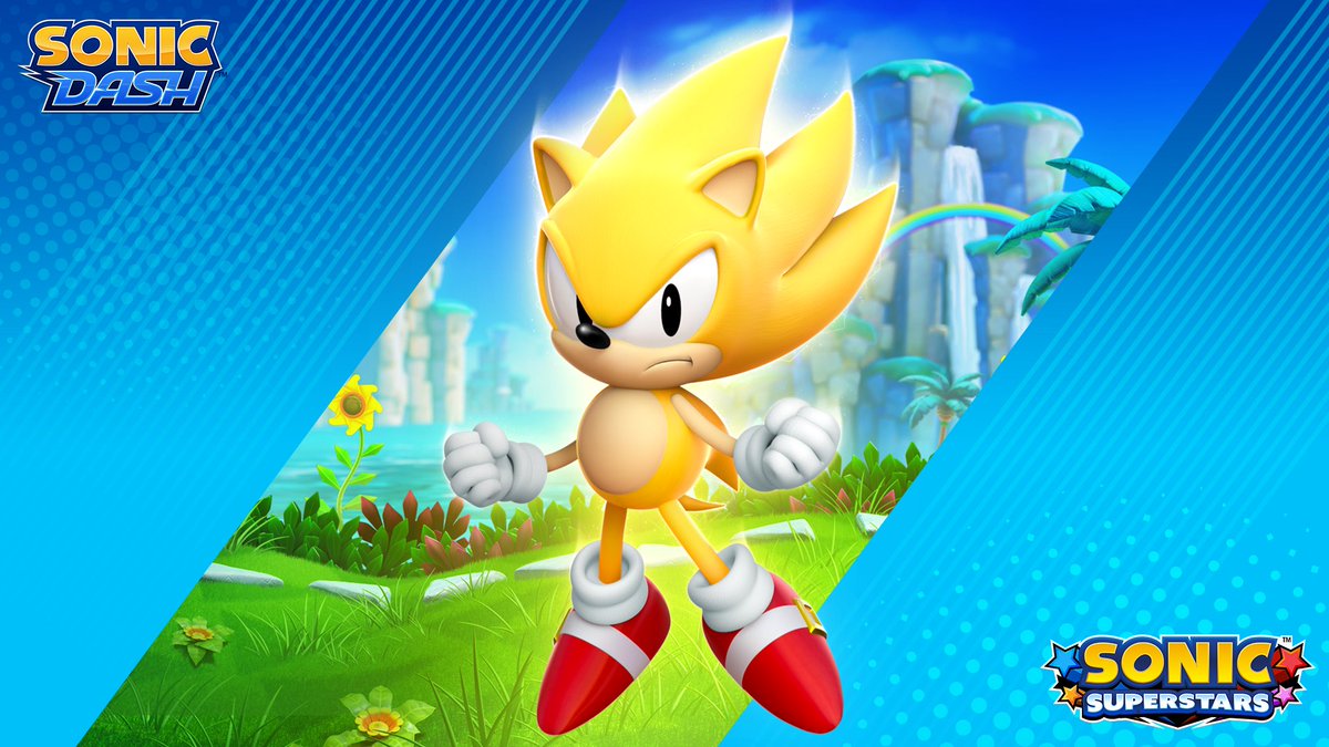 While he may be small, he's truly mighty! Win Classic Super Sonic and gather Superstars items for extra rewards in #SonicDash!