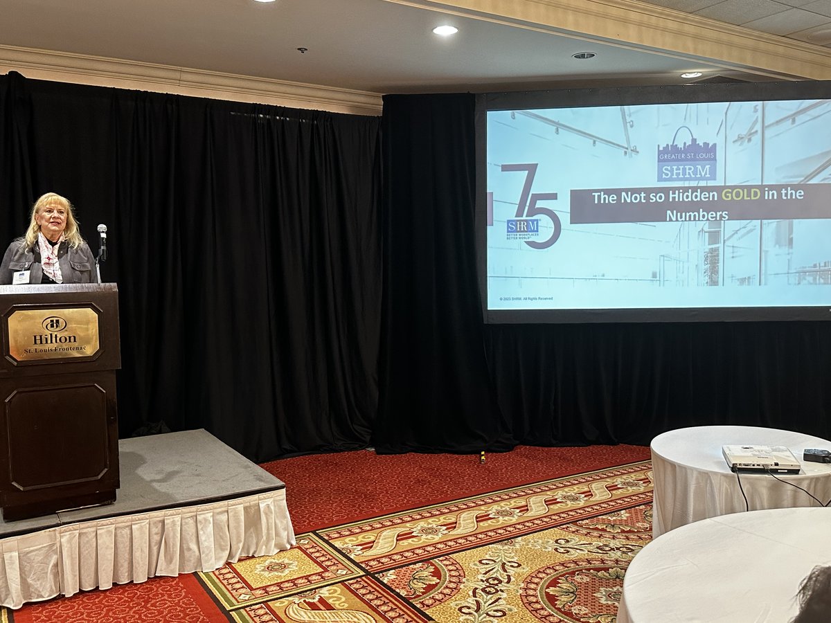 SHRMSTL's tweet image. 📸 Our Data-Driven HR event was a hit, thanks to our amazing attendees! 💼 Big thanks to Mary Cheddie, SHRM-SCP, for her insights into HR data analytics. 💡 Kudos to Hilton St. Louis Frontenac for hosting us in style. 🏨 Your presence made a difference! 📊 #SHRMSTL #DataDrivenHR