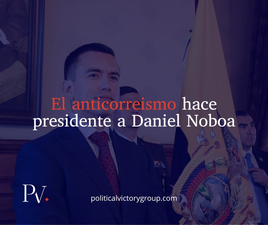 #EleccionesEcuador2023 | Analizamos las razones principales de la victoria de @DanielNoboaOk en #Ecuador.

Puedes leer la nota completa en: politicalvictorygroup.com/el-anticorreis…