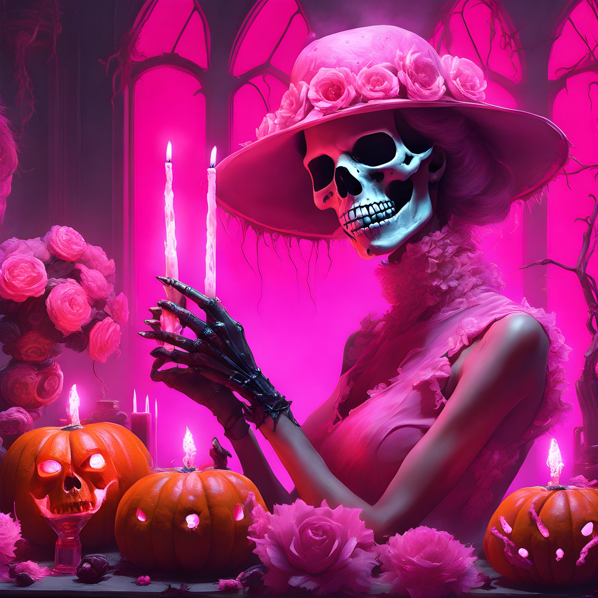 “ETERNITY”
1/1 Ed. - 66,6 xtz on <a href="/objktcom/">objkt</a> 

…In shadows draped, a pinkish glow,
A woman's frame, where echoes flow,
Beneath the skin, where life has fled,
Eternal beauty, among the dead…
<a href="/__Weelo/">Weelo 🍓</a> <a href="/joynxyz/">Joyn</a> 
#NErdemsArt #FriikkiSkulls #SavageNation #HashTera #Sneketoshi