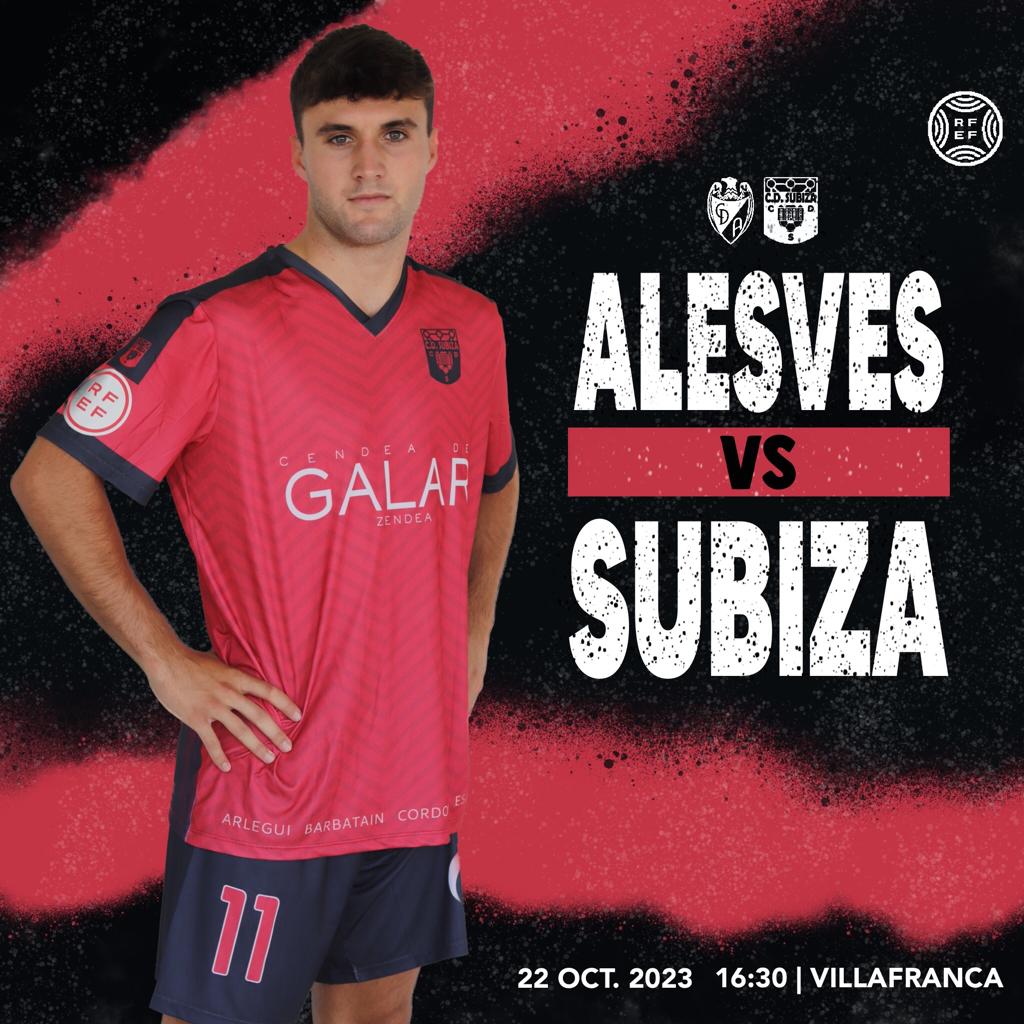 C.D.SUBIZA (@subizacd) on Twitter photo 📌 Señalamiento para la J7.
🆚 <a href="/CDALESVES/">C.D.ALESVES</a>
🗓 Domingo, 22 de Octubre
⏰ 16:30 h
🏟 El Palomar (Villafranca)
#TerceraRFEF 📌 Señalamiento para la J7.
🆚 <a href="/CDALESVES/">C.D.ALESVES</a>
🗓 Domingo, 22 de Octubre
⏰ 16:30 h
🏟 El Palomar (Villafranca)
#TerceraRFEF