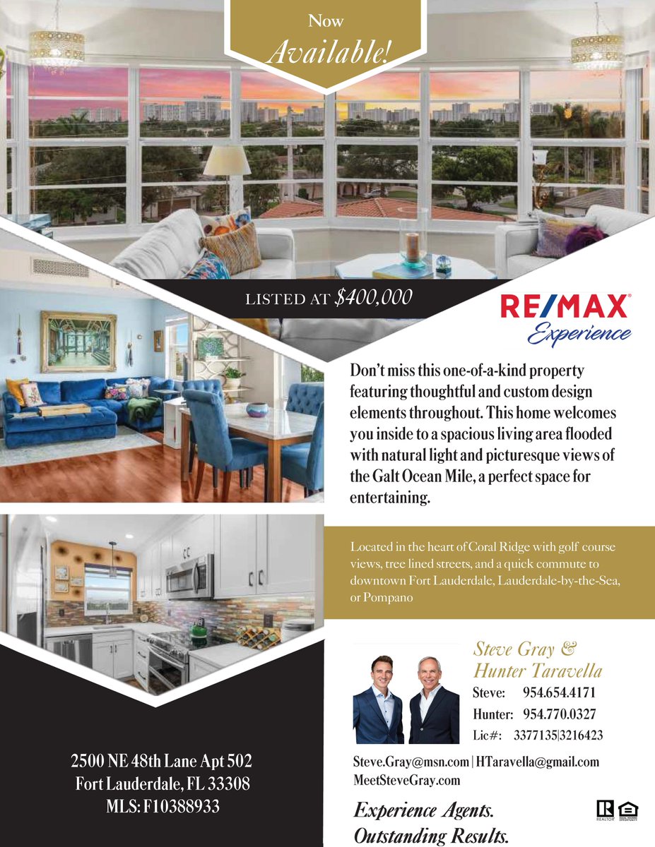 SteveGRealtor's tweet photo. Don't Miss Out on This Fantastic View!!

Listing Link: https://t.co/wRE2XoqQif

#beautifulhome #hometips #homesforsale #househunting #movingtips #remaxagent #archi #coolhomes #homeowner #homesweethome #coralridgetowers #coralridge #oaklandpark https://t.co/S1w9qedsPI