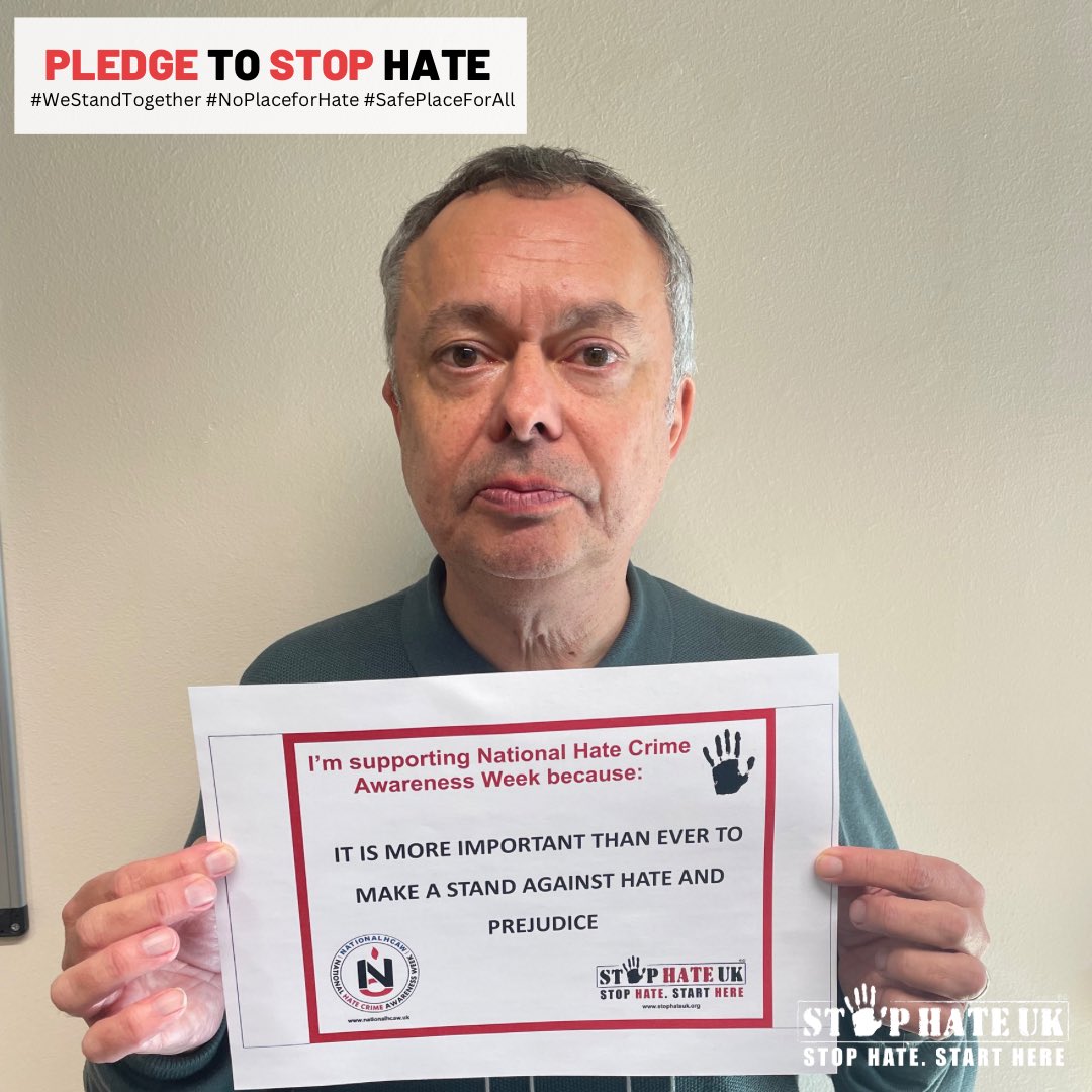 Here's why Jon, our Chair of the Board of Trustees, is supporting National Hate Crime Awareness Week! #NationalHCAW #HateCrime #SpreadLove #SpreadLoveNotHate #NoToHate #WeStandTogether #Equality #Diversity #MakeADifference #UniteDontFight #LoveWins #NoPlaceForHate #Education