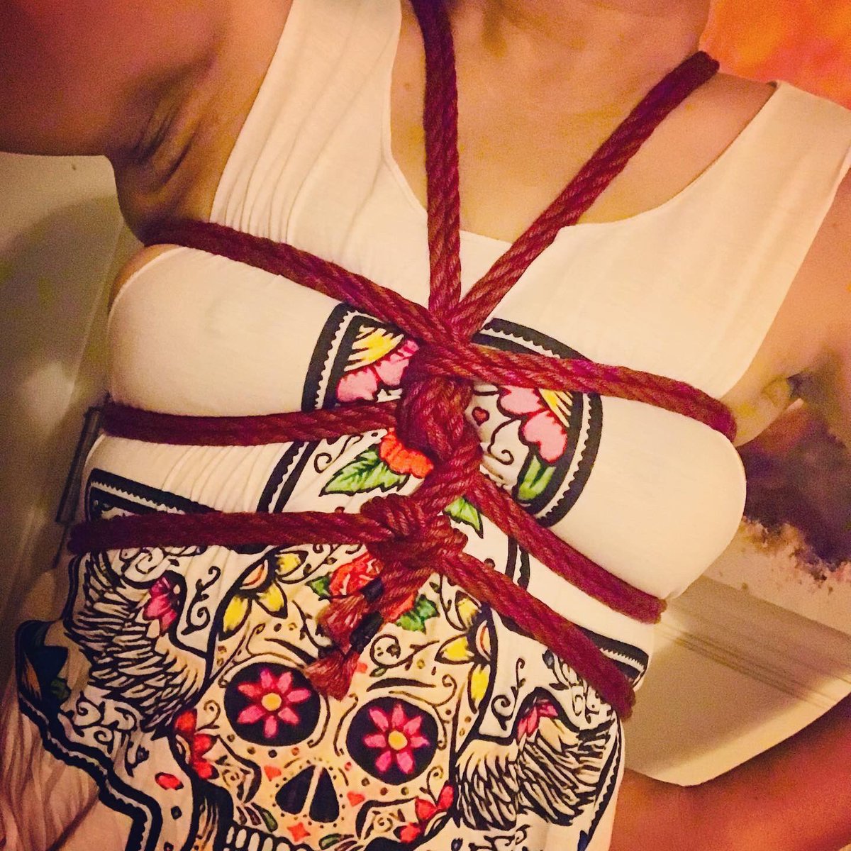 vammabkk's tweet photo. Once living the fullest life, why fear death?
.
Back to the mood of ichinawa self tying again
#shibari #shibaribangkok #ropebondage #selftied #redrope #chestharness #chestharnessshibari https://t.co/OowjMKtwuZ