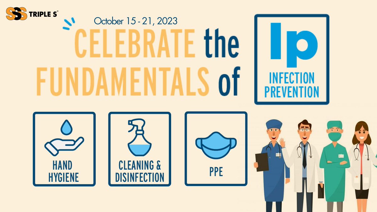 SSSTriple_S's tweet photo. This week is International Infection Prevention Week! We want to encourage everyone to follow the fundamentals by practicing proper hand hygiene techniques, cleaning and disinfecting high touch surfaces and wearing proper PPE when necessary 🙌✨😷 https://t.co/7PTHZ28a17