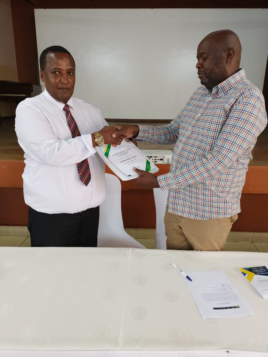 APRAK (@aprakkenya) on Twitter photo Today is a monumental day. At the special AGM,the mantle of leadership in <a href="/AprakKenya/">APRAK</a> has been passed from <a href="/AprakChair/">Boniface Ndirangu</a> to Seth Oketch. We also give thanks to our partners
<a href="/NACADAKenya/">NACADA Kenya</a> <a href="/ISSUPKenya/">ISSUPKenya</a> and KCPA who were represented.
Congratulations too to the new board elected today. Today is a monumental day. At the special AGM,the mantle of leadership in <a href="/AprakKenya/">APRAK</a> has been passed from <a href="/AprakChair/">Boniface Ndirangu</a> to Seth Oketch. We also give thanks to our partners
<a href="/NACADAKenya/">NACADA Kenya</a> <a href="/ISSUPKenya/">ISSUPKenya</a> and KCPA who were represented.
Congratulations too to the new board elected today.