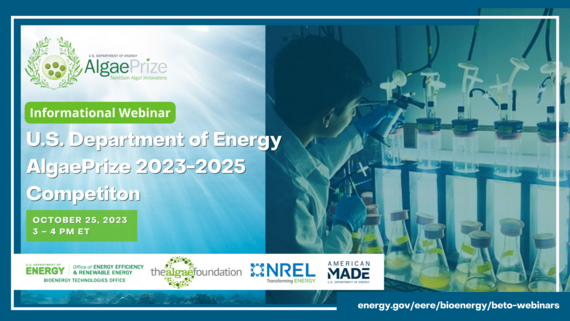 BioenergyKDF's tweet photo. Register for the AlgaePrize 2023-2025 competition’s informational webinar on 10/25 to learn how your team can compete for a total of $35,000 in prize money and national recognition! The deadline to submit team abstracts is 11/1.
https://t.co/gmDZrwXZYJ https://t.co/gMN57piYjw