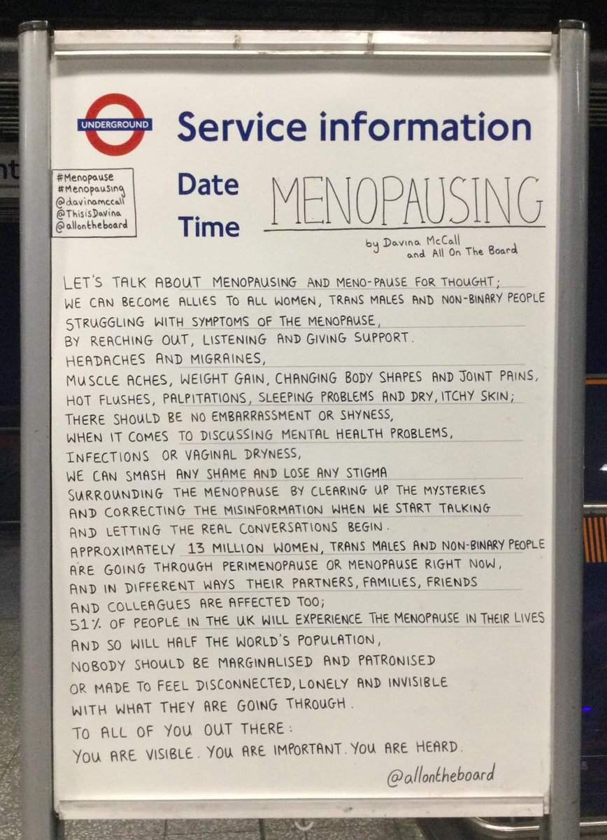 allontheboard's tweet photo. Today is World Menopause Day.
To all of you out there:
You are visible. You are important. You are heard.
@ThisisDavina x @allontheboard
#WorldMenopauseDay #Menopausing #Menopause https://t.co/Ssj8s4sc42