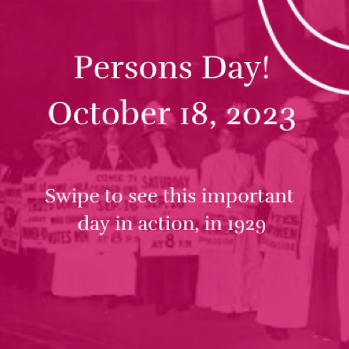 1/2 It’s Persons Day today!

This significant day and moment in history commemorates the first significant international declaration of equality!