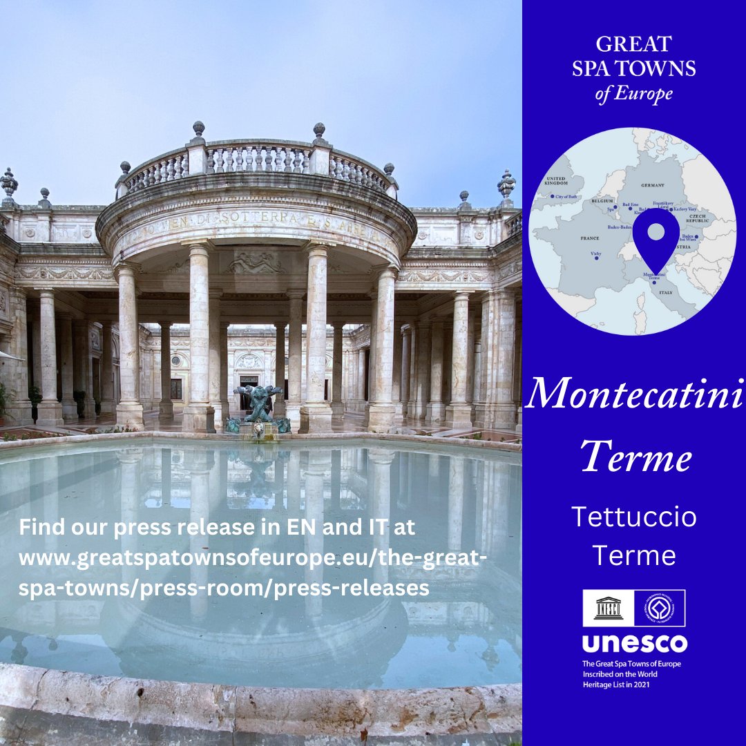 The Great Spa Towns of Europe Association is in #MontecatiniTerme this week for its autumn General Assembly. More details in our press release on our website. Also here: bit.ly/3tFYiv3 #greatspatownsofeurope #UNESCO #worldheritagesite