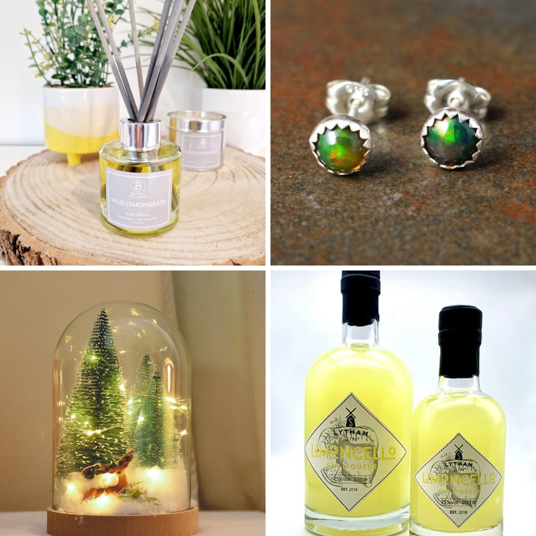 Merryn (@___merryn___) on Twitter photo Featured in the Merryn #Christmas gift guide: (clockwise from top left)
1. Bambu Worcestershire @BambuCandles
2. Joolzery <a href="/Joolzery/">Joolzery</a>
3. Lytham Gin <a href="/LythamGin/">Lytham Gin</a>
4. RishStudio <a href="/Rishstudio/">Handmade Home Decor</a> Featured in the Merryn #Christmas gift guide: (clockwise from top left)
1. Bambu Worcestershire @BambuCandles
2. Joolzery <a href="/Joolzery/">Joolzery</a>
3. Lytham Gin <a href="/LythamGin/">Lytham Gin</a>
4. RishStudio <a href="/Rishstudio/">Handmade Home Decor</a>