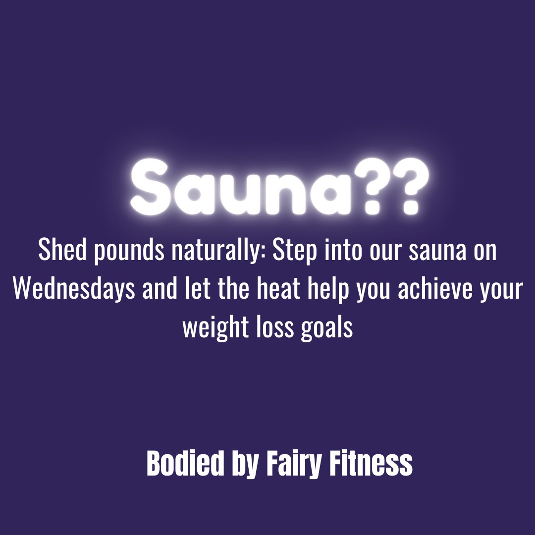 BodiedbyFairy's tweet image. Ready to shed inches and torch calories? 💪✨ Join us for $50 Sauna Wednesdays at Bodied by Fairy Fitness and let the transformation begin. Secure your spot today! 🔥💃 #SaunaWednesday #WeightLossJourney #TransformationTime #bodiedbyfairyfitness #indybodysculpting