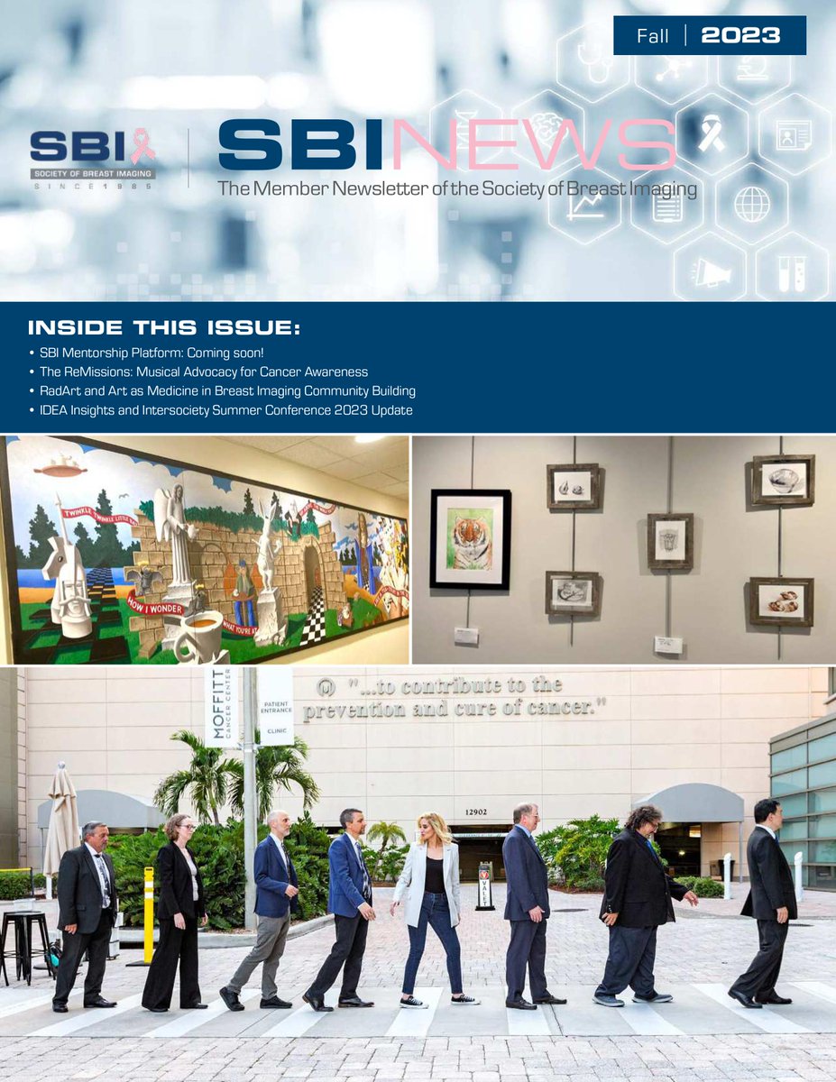 The Fall 2023 edition of SBI News is here! Focusing on 'Art in Radiology,' we explore how breast imagers and radiologists can use art to educate, bring people together, curate healing spaces for patients, and more! bit.ly/3rTFXuf