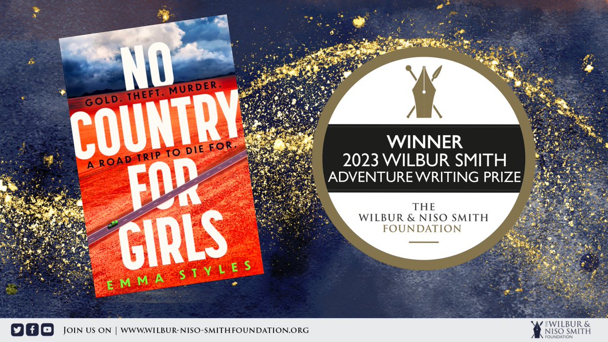 We are thrilled to announce that the winner of the 2023 #WilburSmith #AdventureWritingPrize, #BestPublishedNovel award is #EmmaStyles with #NoCountryForGirls! Hailed as 'gritty', 'gripping' and 'an adventure through and through', we couldn't be happier for you! #adventureprize