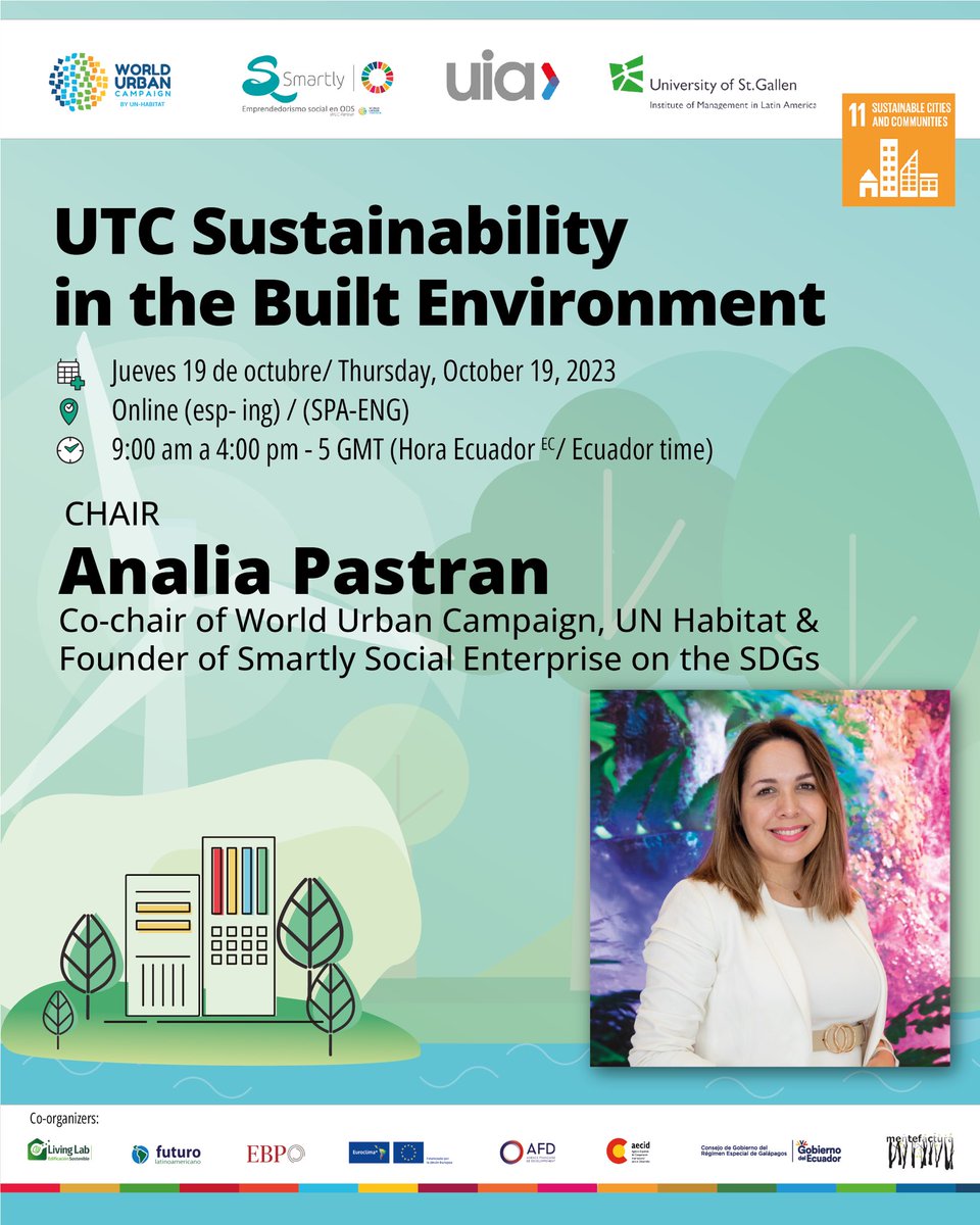 Formá parte del UTC Sustainability in the Built Environment! 
Te invitamos a conocer el Proyecto Galápagos Living Lab, que está transformando vidas desde Galápagos para el resto del mundo
🗓️Jueves 19 de octubre. 
On line (esp- ing) 
🔗 bit.ly/48rWB4m
9:00 - 16:00 PM (🇪🇨)