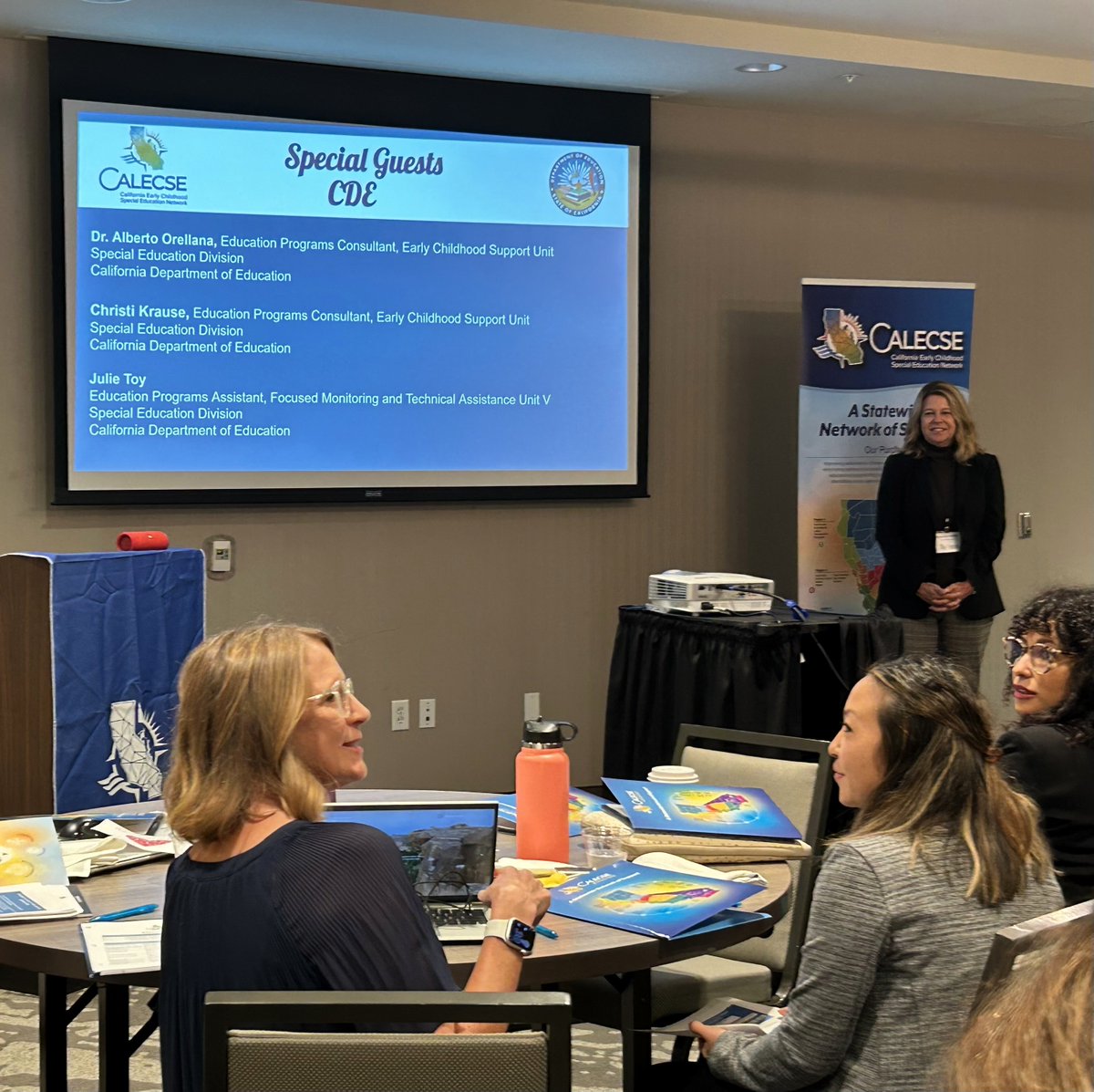 Cal_ECSE's tweet photo. Today the CalECSE Network gathered in San Diego for its fall Strategic Visioning Summit, welcoming guests from @CaDeptEd &amp; @system_leads (SIL) &amp; sharing how CalECSE is working with California Special Education Systems of Support like SIL to improve outcomes for young learners. https://t.co/V3KIp95vPA