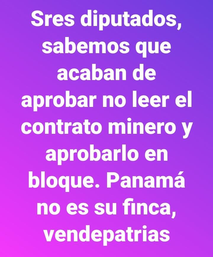 #PanamáValeMásSinMinería