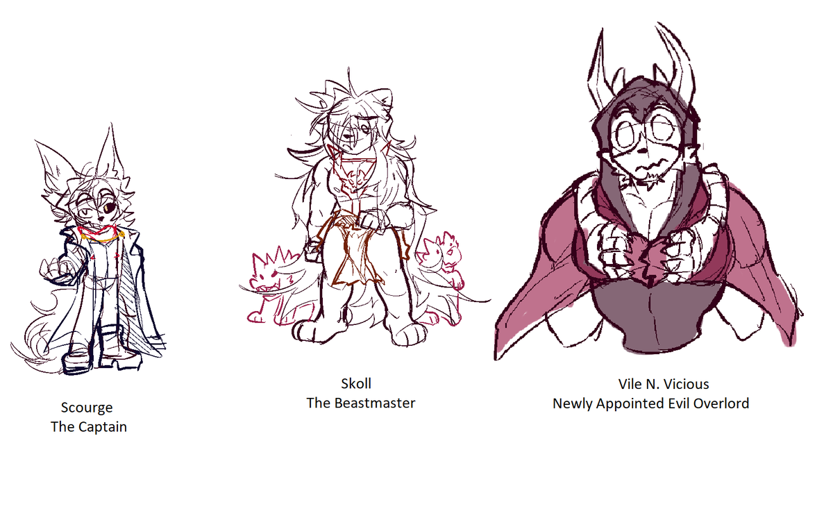 CalamityWheel's tweet photo. Here's something I've been excited to share, design sketches for a visual novel I've been tackling on the side.

HUGE thanks to my good friends @pinchesdibujos and @ColloidalAmber for their work on these designs, I hope you all like them just as much as I do! https://t.co/T6A9nP1F5z