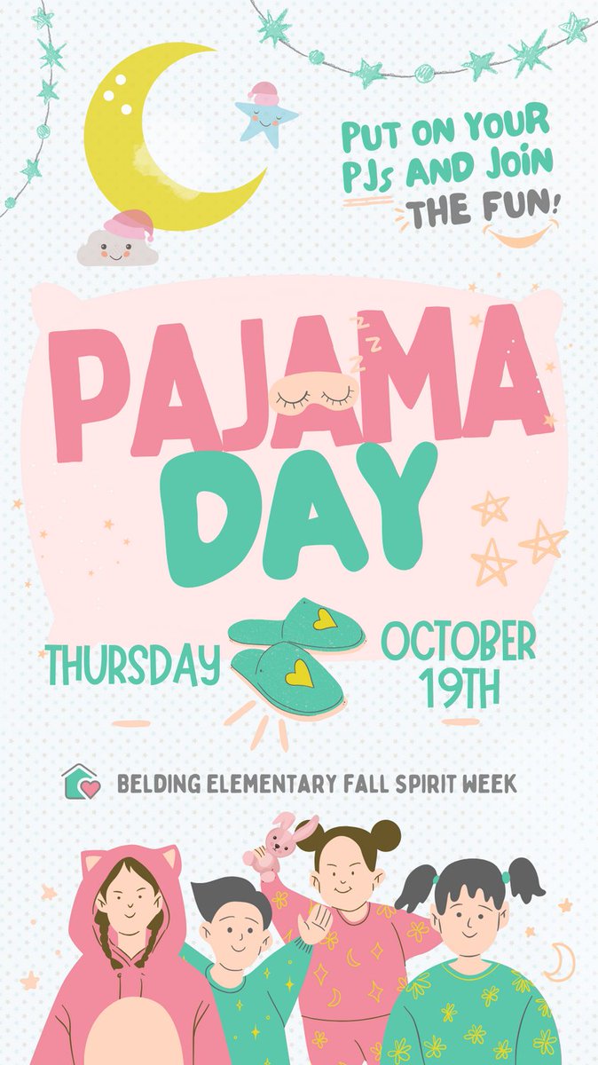 CPS_Belding's tweet photo. Reminder for tomorrow: come in your comfy pajamas! https://t.co/m5x2ZKZj7d