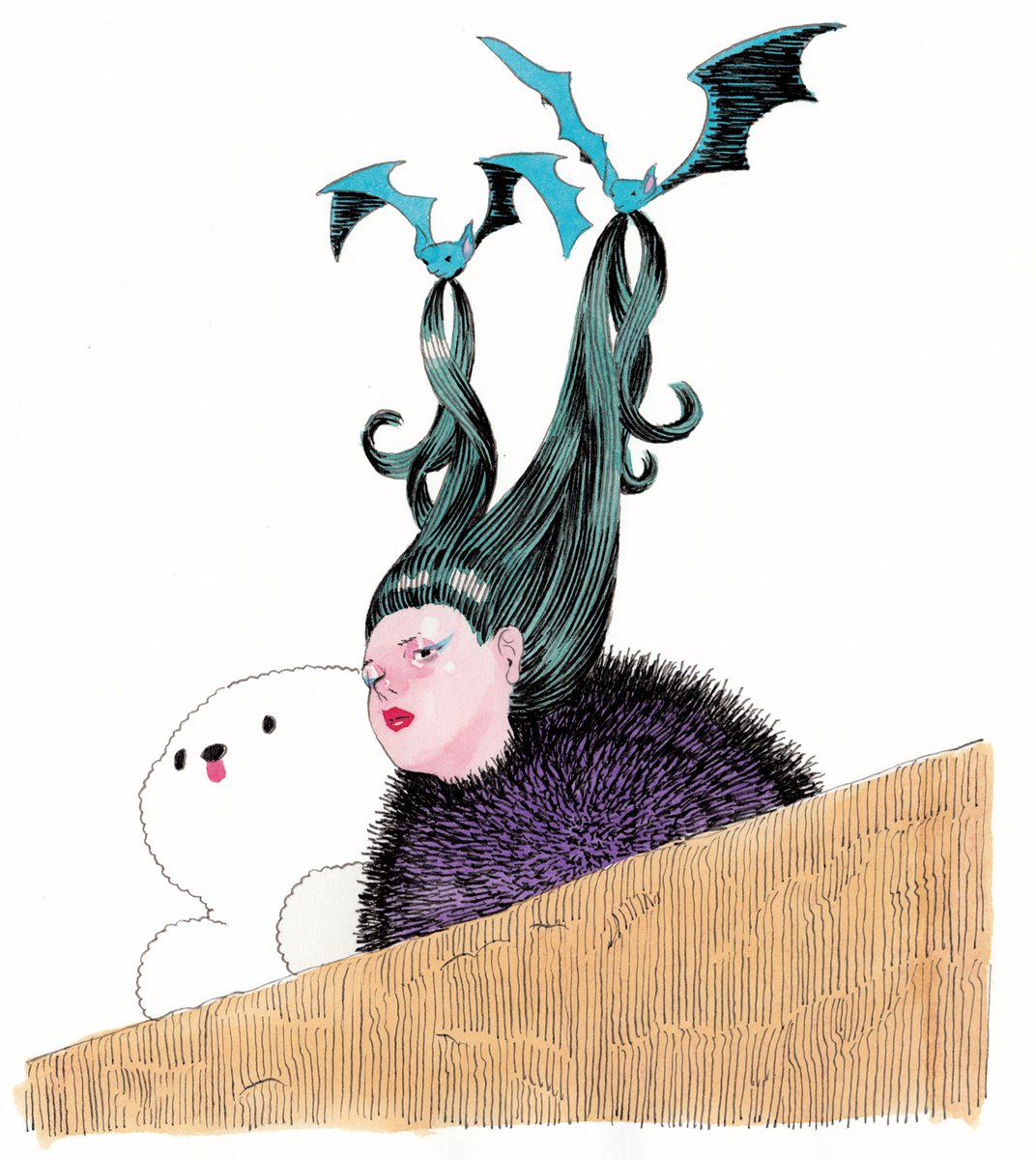 「こうなるまでに5回描き直しました もう、自分がわからない」|©︎我喜屋位瑳務のイラスト