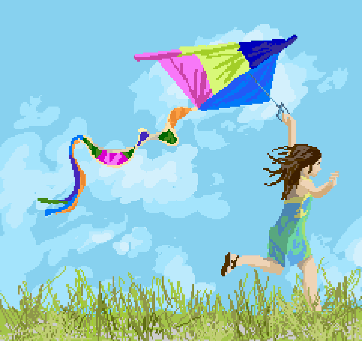 px_zilla's tweet photo. A carefree #airborne #pixelart for @Pixel_Dailies #pixel_ https://t.co/bWjoai48C9