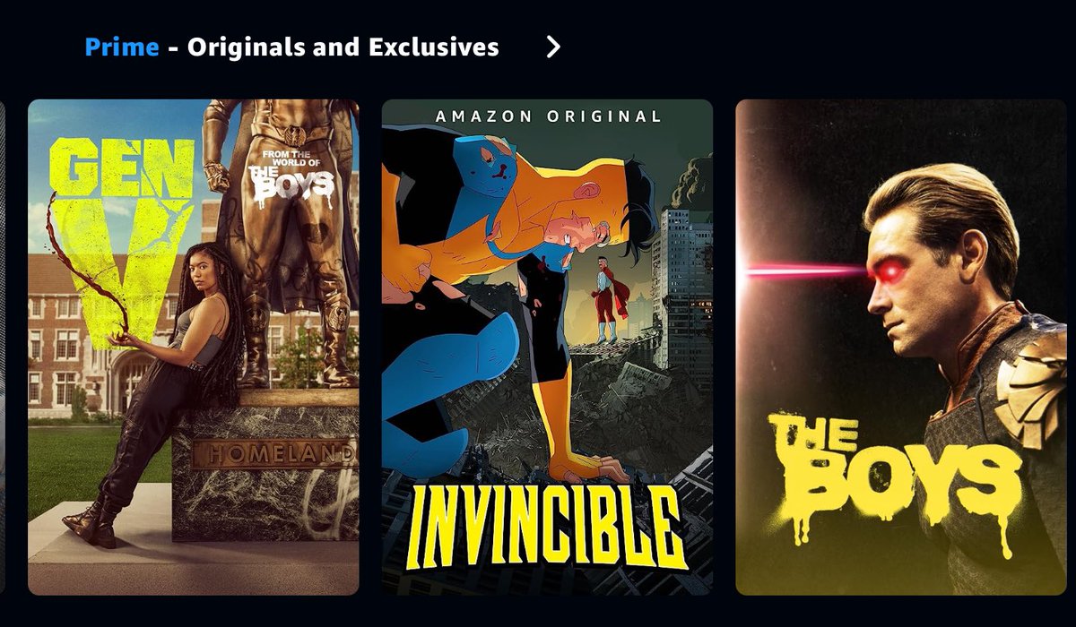 CS11__'s tweet image. Prime really is becoming THE place for top tier superhero media.

Some of the best superhero shows ever made.