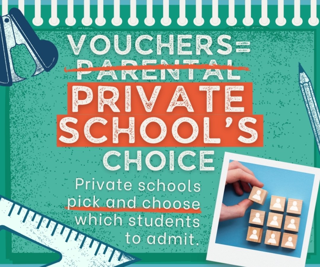 Vouchers are about private school's choice, not student school choice. Public schools are proud to serve all the students in our boundaries.