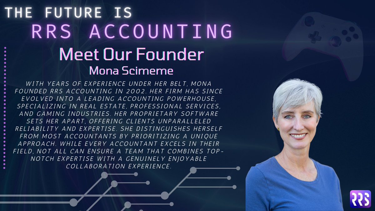 🚀Meet the Mind Behind it All🚀

We are thrilled to introduce to you the driving force and creative genius behind RRS Accounting, Mona Scimeme. 

#MeetTheFounder #AccountingExpert #BehindTheScenes