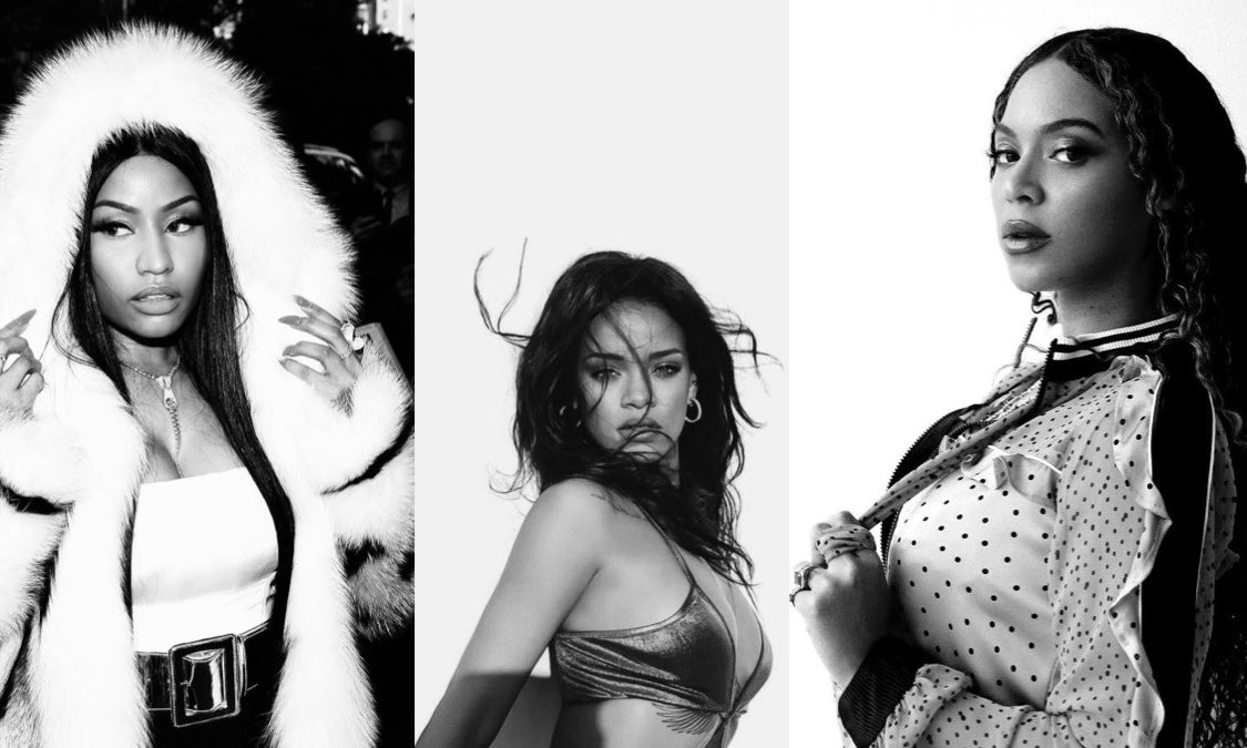 Statsticsworld's tweet image. Most Certified Black Female artists (USA)  @RIAA 
@rihanna - 410M
@NICKIMINAJ - 397M
@Beyonce - 289M
#Rihanna #Beyonce #NickiMinaj