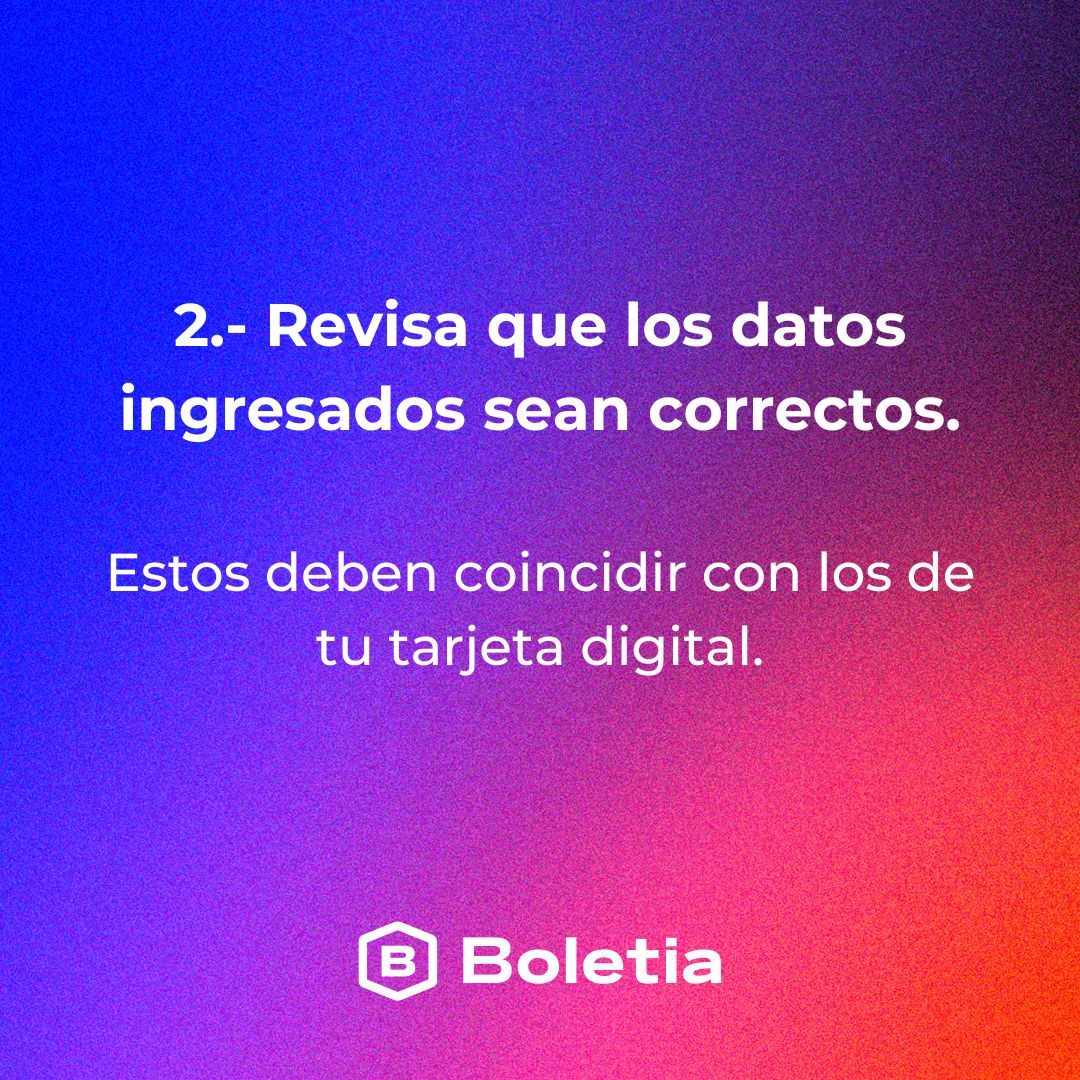 boletia's tweet image. Te invitamos a que sigas estás recomendaciones para comprar tus boletos en línea con tarjetas bancarias sin ningún contratiempo. 👀🎟️💳

#Boletia #TarjetaVirtual #BoletosDigitales