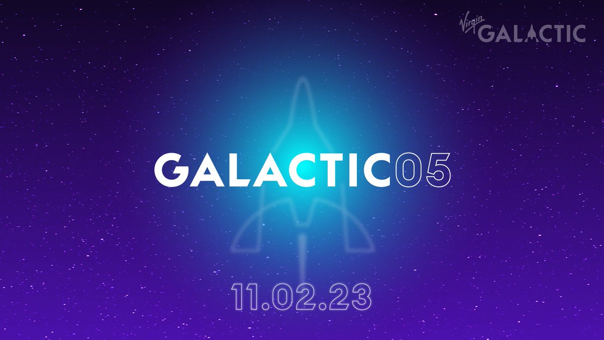 virgingalactic's tweet image. The &apos;Galactic 05&apos; flight window opens on Thursday, November 2, 2023. This research mission will be the 6th spaceflight in 6 months. Details → bit.ly/G05-Research-A… #Galactic05