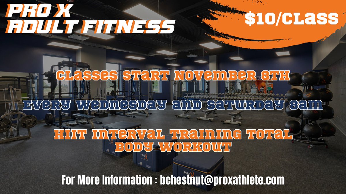 Unleash Your Inner Athlete with our NEW Adult Fitness Class! 💪🏋️🏃 Classes begin November 8th and will be every Wednesday & Saturday at 8am!