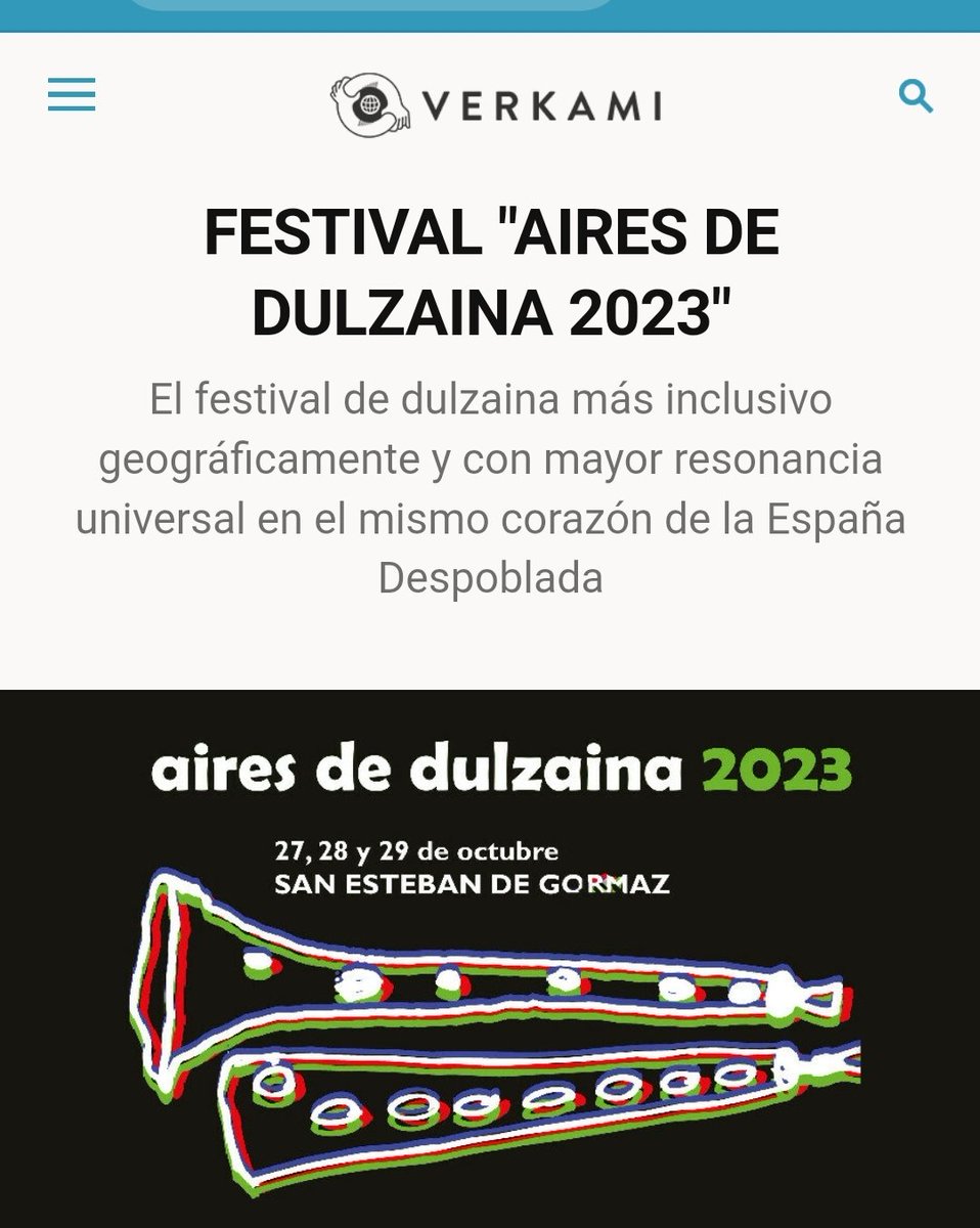 Colabora con el festival de dulzaina más inclusivo geográficamente y con mayor resonancia universal en el mismo corazón de la España Despoblada.
Colabora con Aires de Dulzaina.
#sanestebandegormaz #soria
👉 is.gd/Dbc0Vg