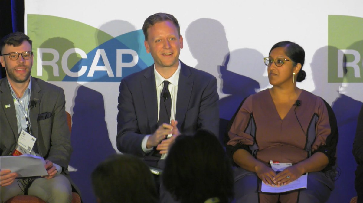RCAPInc's tweet photo. RCAP appreciated hearing from the @WhiteHouse's  Will McIntee, @USDA's Farah Ahmad, @HUDgov's Robin Keegan, and @maestevens of Banner Public Affairs, about federal infrastructrue investments and the Biden administration's agenda for rural America. #RCAPConference2023 https://t.co/TmCye3HLHw
