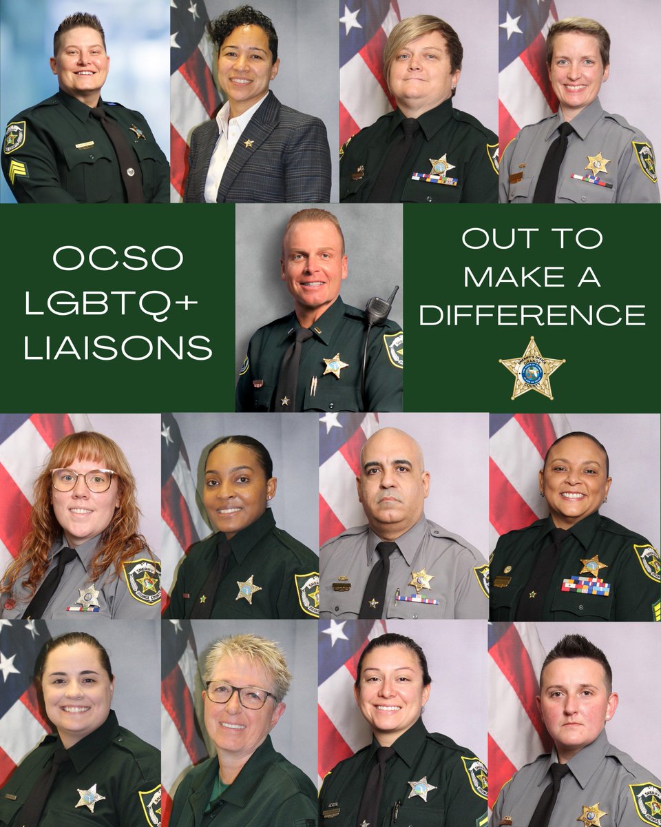 OrangeCoSheriff's tweet photo. TOMORROW: Our #LGBTQ+ Liaisons are proud to be taking part in the annual Come Out with #Pride Orlando Parade at Lake Eola Park! π
Join us Saturday as we demonstrate our pledge to support, serve and protect all members of our community.
#OutToMakeADifference https://t.co/oTy14kNuRZ