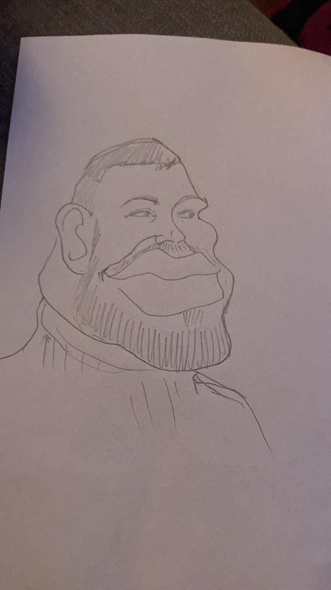 My boyfriend is so obsessed with #mafsuk that he’s drawing the cast. Here’s Mark 😂