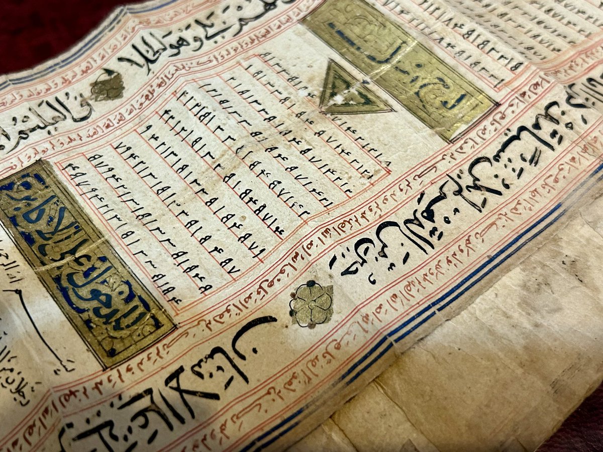 Started today my tour of London Islamic auctions with Mayfair Auction House! We unrolled a very rare Talismanic scroll, probably from the Mamluk period, 5 meters long!