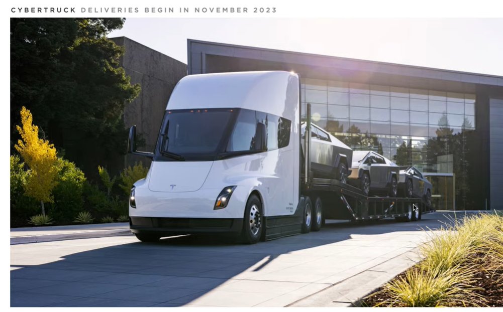 TeslaNews_IT's tweet photo. Tesla Q3 earnings:

Tesla annuncia che le consegne di Tesla Cybertruck inizieranno a Novembre!

Al momento solo per il mercato US ovviamente