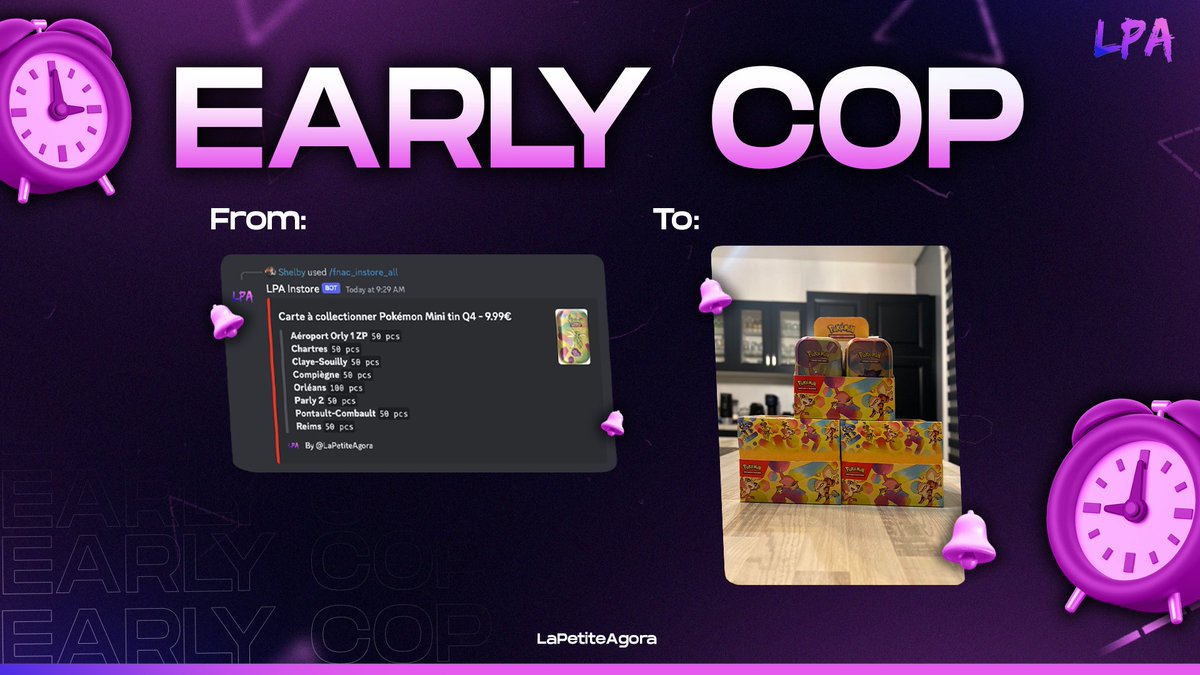 Qui a dit que les Mini-tins #Pokemon151 sortaient le 28 octobre ? 🫢

Le stock a été détecté et sécurisé comme il faut 😈

Toujours premier de partout on vous a dit 👀

Ne loupez pas le train ! 
➡️ whop.com/lapetiteagora/

#Pokemon